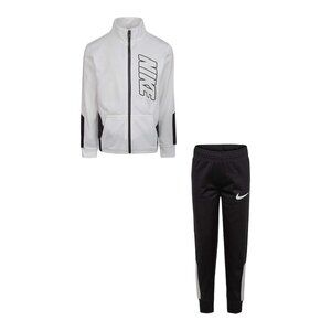 NIKE  Boy's Full Zip Hoodie and Jogger Pants 2 Pc Track Set ~ Black/White ~ 6